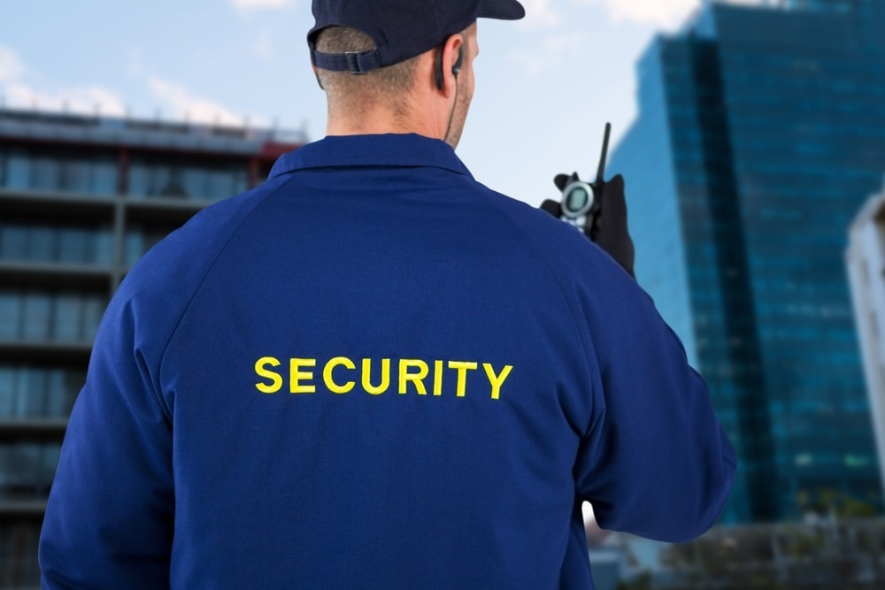 man in security guard uniform