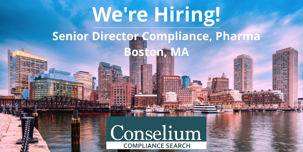 Senior Director Compliance Business Partner, Prestigious International Pharmaceutical, Boston, MA