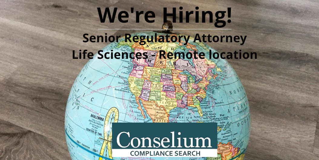 Senior Regulatory Attorney- Life Sciences, Consulting, Ability to work Remotely