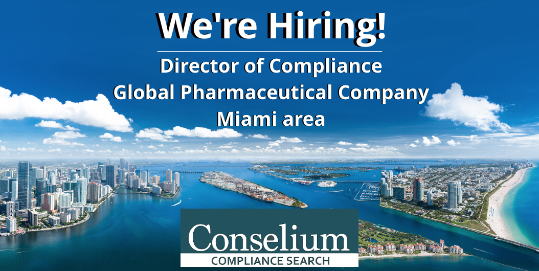 Director of Compliance – North America, Global Pharmaceutical Company, Miami Area