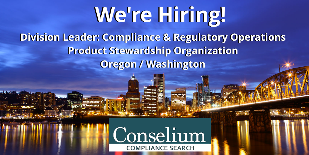 Division Leader: Compliance & Regulatory Operations, Product Stewardship Organization, Washington/Oregon