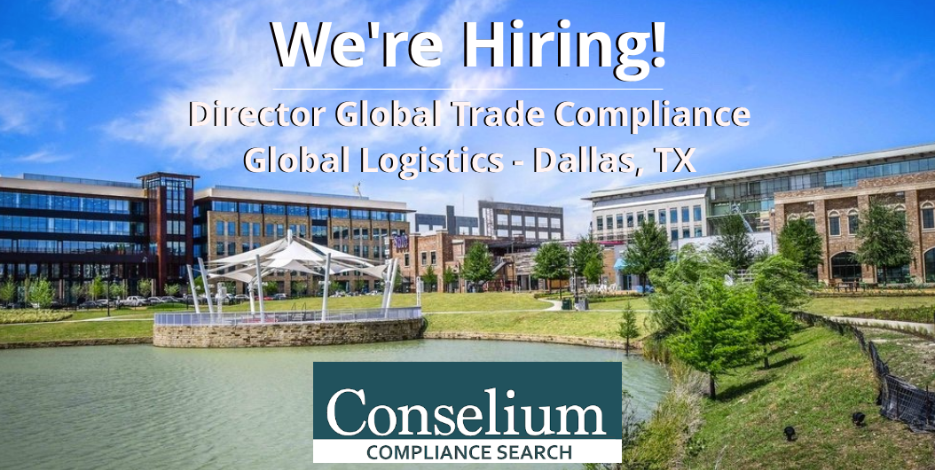 Director Global Trade Compliance, Global Logistics Company, Dallas, TX