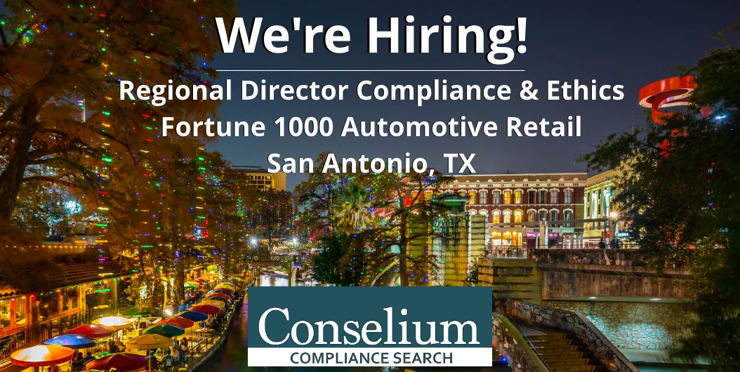 Regional Director Compliance & Ethics, Fortune 1000, San Antonio, TX