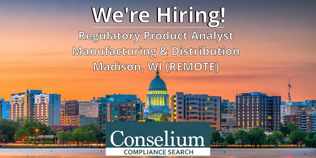 Regulatory Product Analyst, Manufacturing & Distribution, Madison, WI