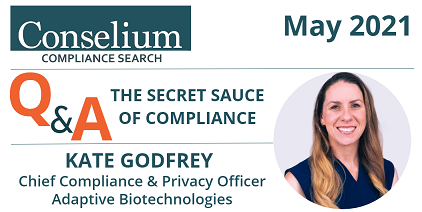 Monthly Roundup – May 2021 – Q&A with Kate Godfrey – The Secret Sauce Of Compliance