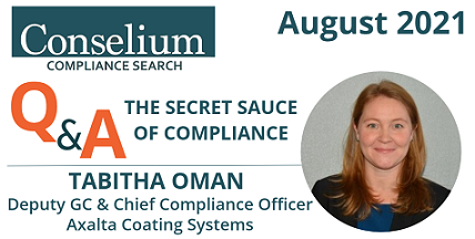 Monthly Roundup – August 2021 – Q&A with Tabitha Oman – The Secret Sauce Of Compliance