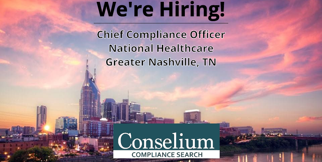 Chief Compliance Officer, National Healthcare Provider, Greater Nashville Area, TN