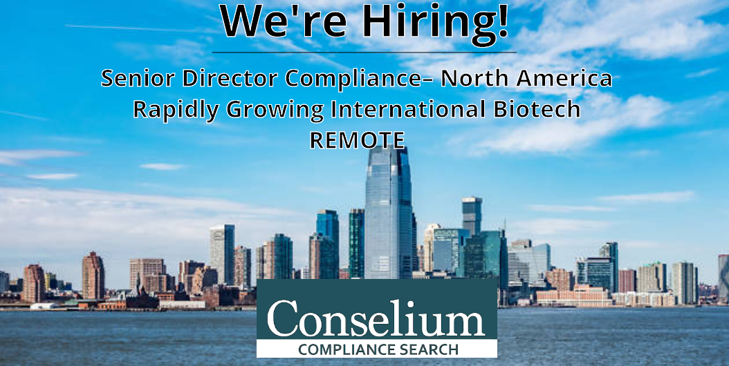 Senior Director Compliance– North America, Rapidly Growing International Biotech, REMOTE