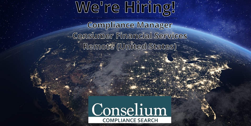 Compliance Manager, Consumer Financial Services, Remote (United States)