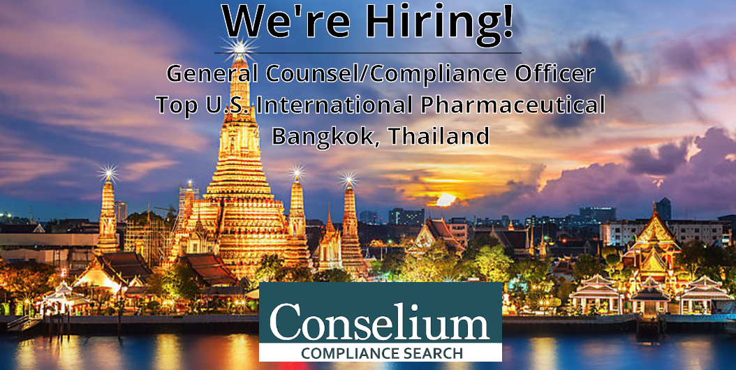 General Counsel/Compliance Officer, Thailand Top U.S. International Pharmaceutical, Bangkok, Thailand