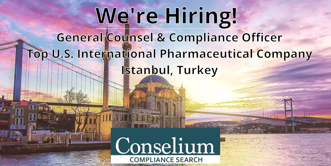 General Counsel & Compliance Officer, Top U.S. International Pharmaceutical Company, Istanbul, Turkey