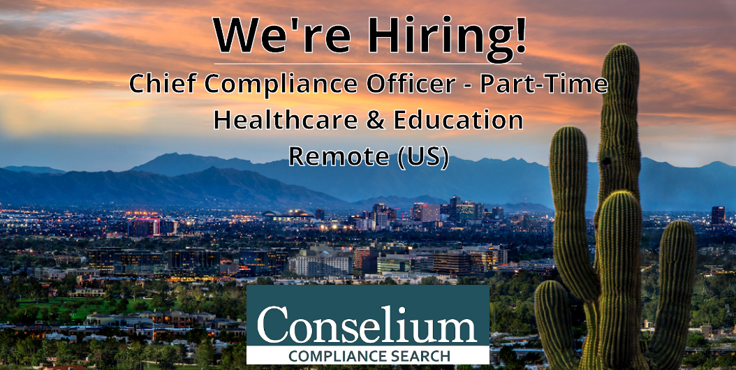 Chief Compliance Officer – Part-Time, Healthcare and Education, Remote (USA)