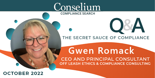 Monthly Roundup – October 2022 – Q&A with Gwen Romack – The Secret Sauce Of Compliance