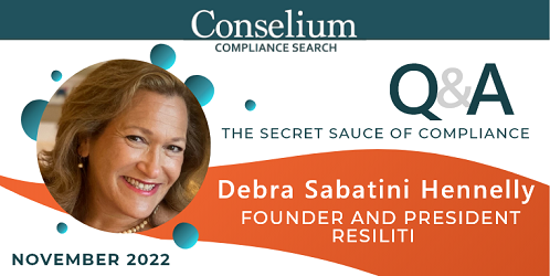 Monthly Roundup – November 2022 – Q&A with Debra Sabatini Hennelly – The Secret Sauce Of Compliance