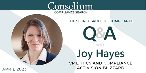 Monthly Roundup – April 2023 – Q&A with Joy Hayes – The Secret Sauce Of Compliance